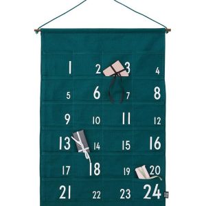 Design Letters Julekalender - 73 cm - Mørkegrøn