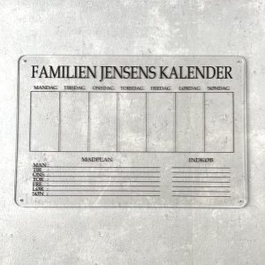 Fælles familie ugekalender