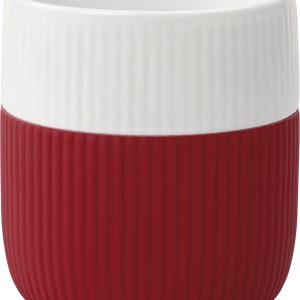 Fluted Contrast Mug 35cl Crimson