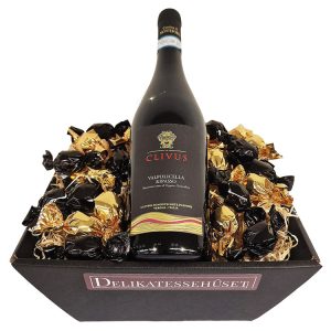 Gavekurv - vingave med Valpolicella Ripasso og chokolade