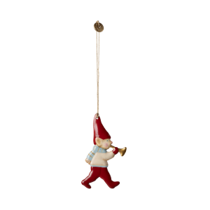 Nisse m/ trompet metal ornament - Maileg