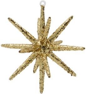 Spike, Ornament, brun m. glimmer, 12 cm