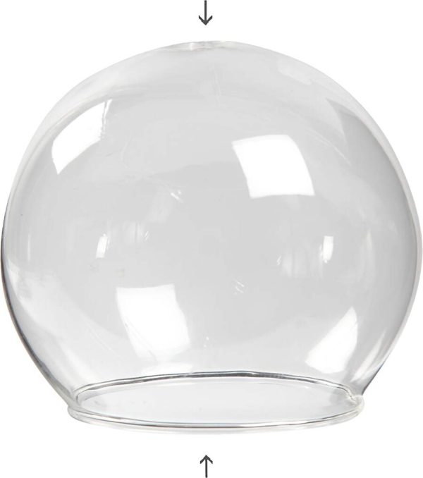 Kugleformet Glasklokke - ø 8 Cm - Hulstr. 5 Cm - Transparent - 4 Stk.