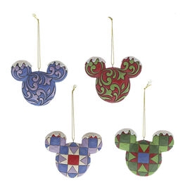 Disney ornamenter Mickey 4 stk figur