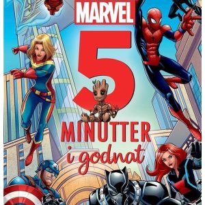 Fem minutter i godnat - Marvel - Børnebog - hardcover