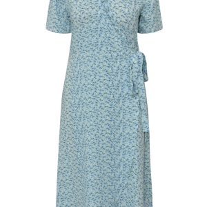 A-View - Kjole - Peony Dress - Blue/white