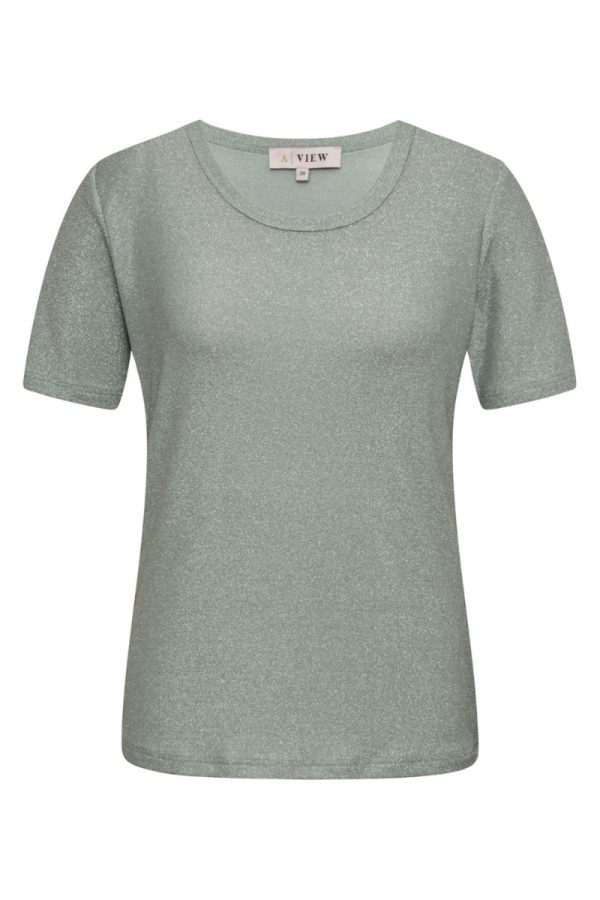 A-View - T-shirt - Eva Short Sleeve Top - Mint