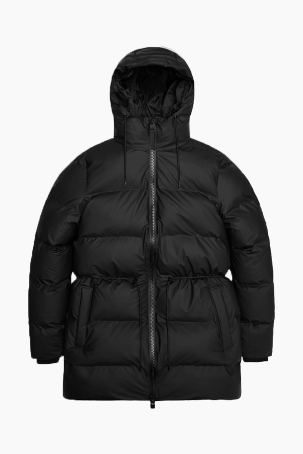 Alta Puffer String W Jacket - Black - Rains - Sort L