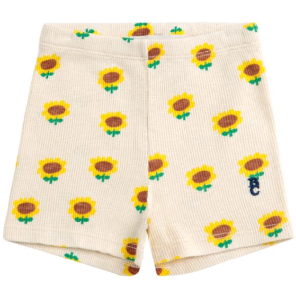 Bobo Choses Beige Sunflower All Over Kort Leggings - Str. 12 mdr