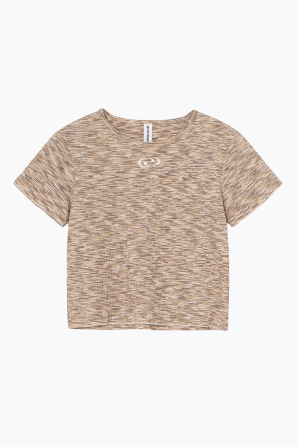 BriannaRS Tee - Brown Melange - Résumé - Brun M