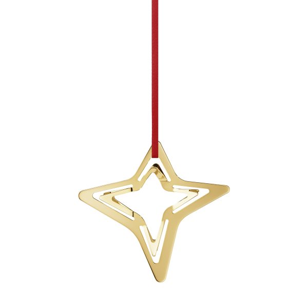 Georg Jensen juleornament 2021 4-armet guldstjerne