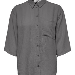 JDY - Skjorte - Divya Life 3/4 Loose Shirt - Steel Gray