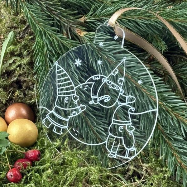 Julekugle Nisse No 8 - Akryl