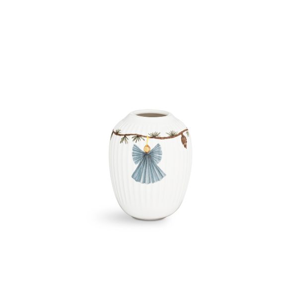 Kähler - Hammershøi Christmas Vase H10,5 hvid m. deko