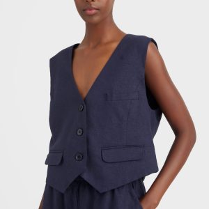 Liza linen vest - Seaborne