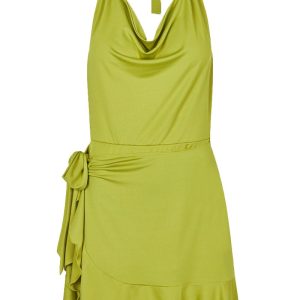 Modström - Kjole - JosefineMD Flowy Dress - Golden Lime