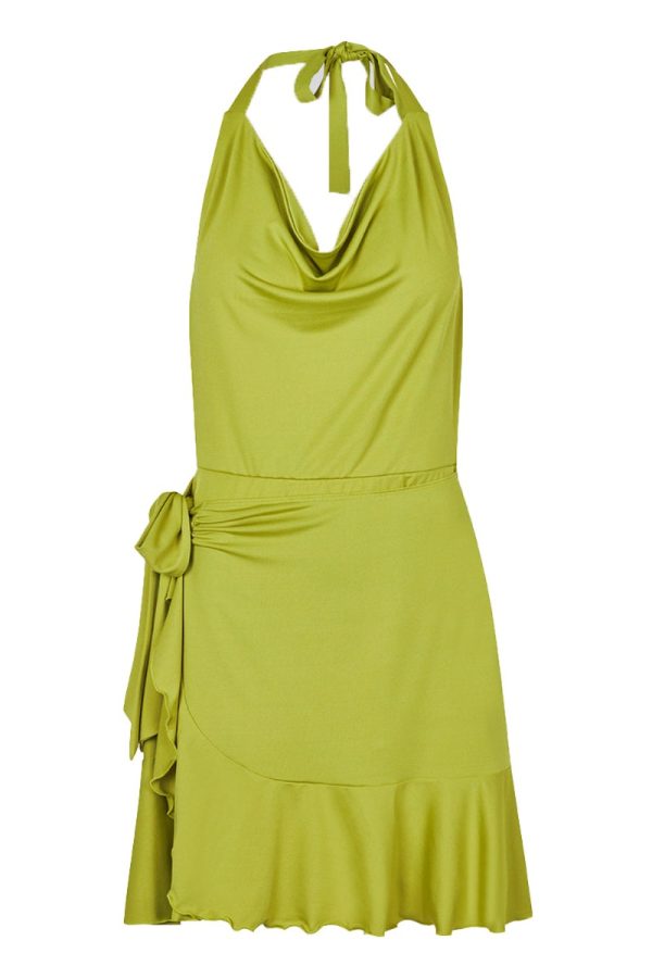 Modström - Kjole - JosefineMD Flowy Dress - Golden Lime