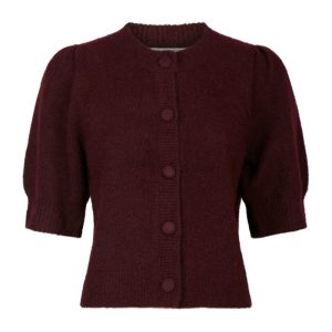 Neo Noir - Cardigan - Trudy Knit Cardigan - Wine