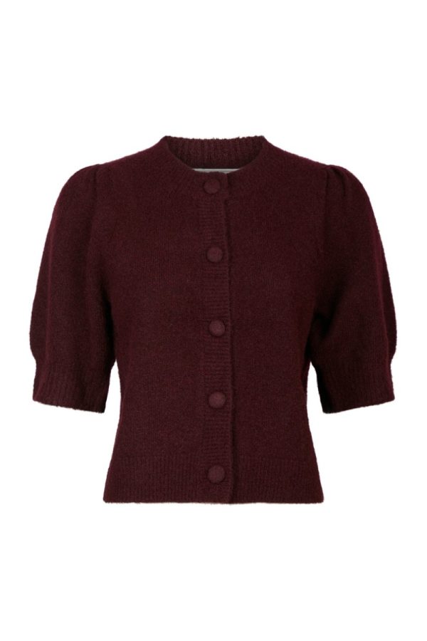 Neo Noir - Cardigan - Trudy Knit Cardigan - Wine