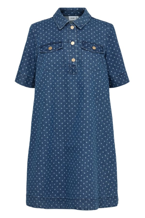 Nümph - Kjole - Nuhaddie Dress - Medium Blue Denim (Levering midt februar)