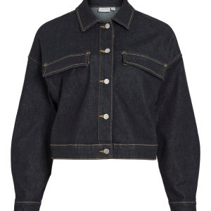 Vimensina LS denimjakke - Dark Blue Denim