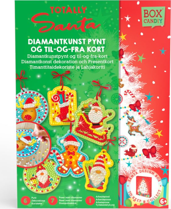 Box Candiy - Diamond Art Ornaments & Gift Tags - Totally Santa (bc-x2207)