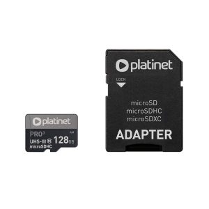 Micro SD Kort - 128GB - Hukommelseskort - Adapter - MicroSDXC (UHS-III)