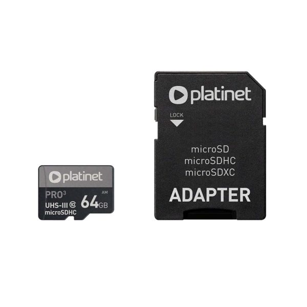 Micro SD Kort - 64GB - Hukommelseskort - Adapter - MicroSDXC (UHS-III)