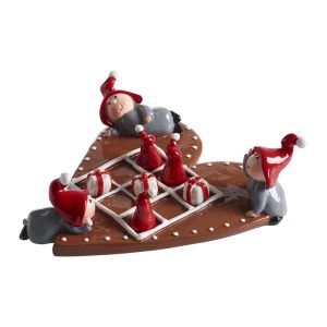 Nääsgränsgården - Tic-tac-toe Nisse, 13x13cm Kryds og Bolle