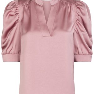 Neo Noir - Bluse - Roella Heavy Sateen Blouse - Evening Rose (Levering slut april)