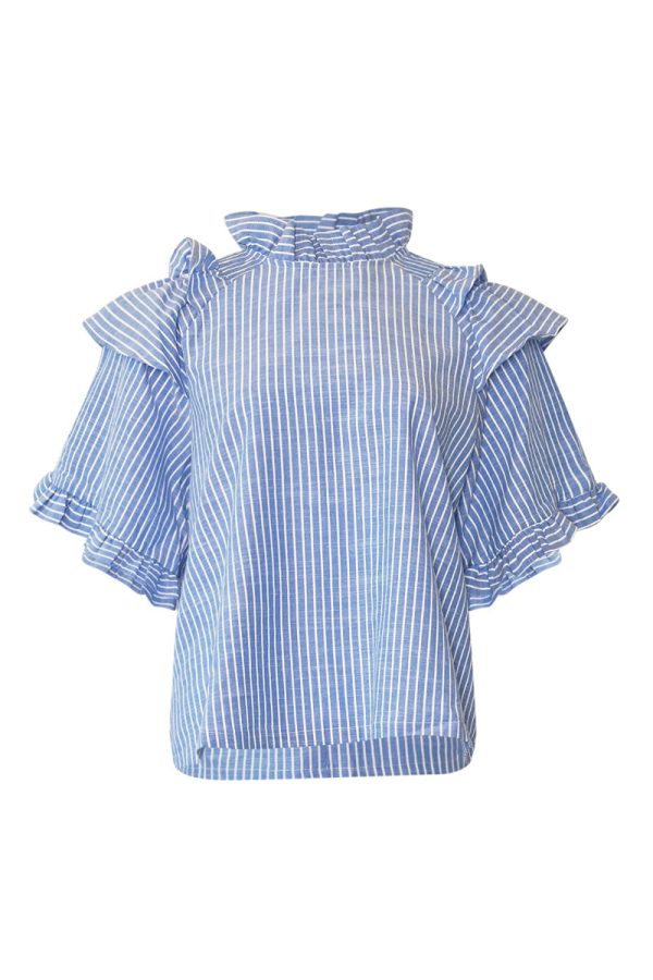 Noella - Bluse - Lesly Blouse - Blue Stripe (Levering start april)