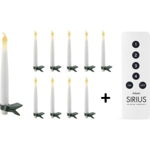 6 stk Sirius Carolin juletræslys, 10 stk