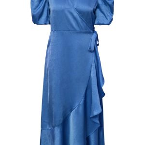 A-View - Kjole - Sinda Dress - Medium Blue (Levering midt april)