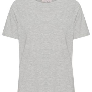 A-View - T-shirt - Stabil Top s/s - Light Grey Melange