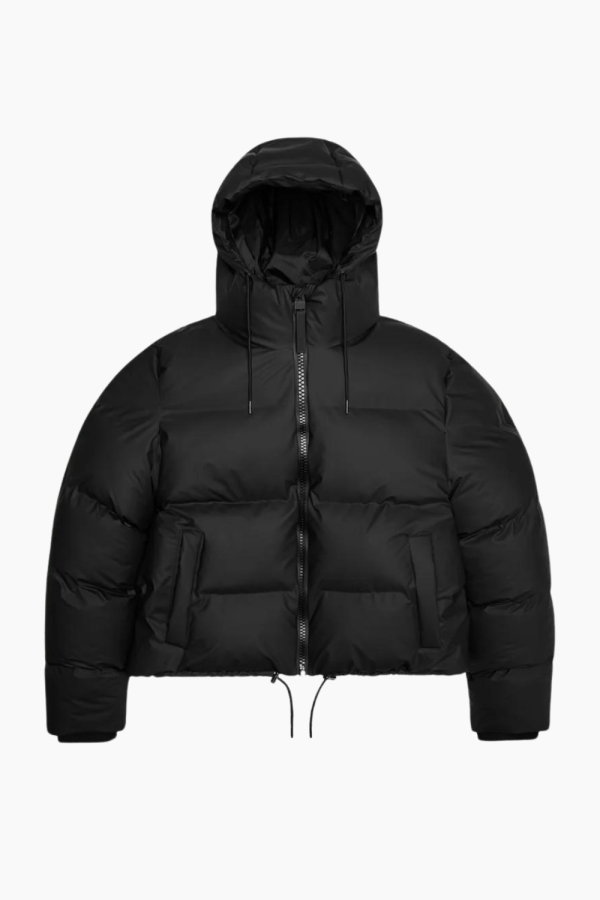 Alta Short Puffer Jacket W3T3 - Black - Rains - Sort M