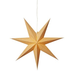 Cotton papirsstjerne, 60 cm, guld