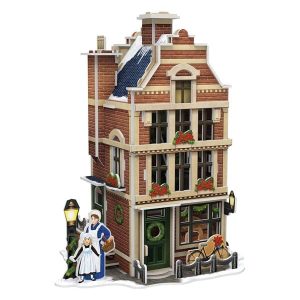Cubic Fun 3D Puzzle Dutch Bakery with LED Lighting 3D Puslespil