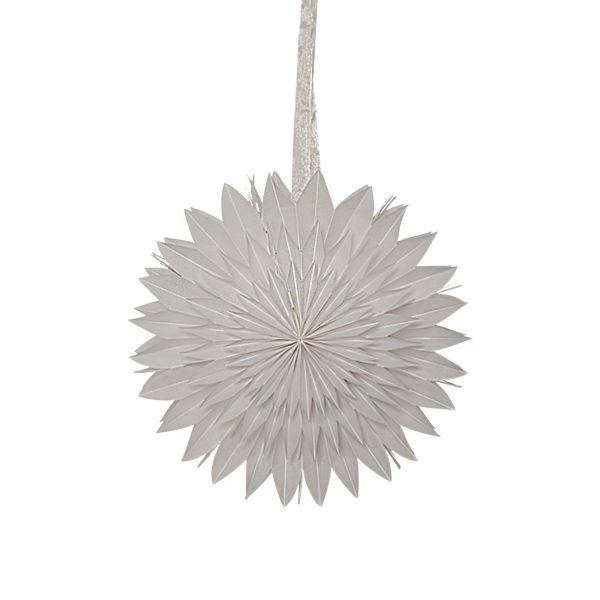Dis papirsstjerne, 50 cm, hvid