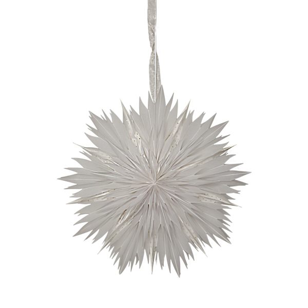 Dis papirsstjerne, 60 cm, hvid