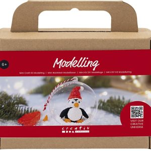 Diy Kit - Foam Clay - Julekugle Med Pingvin