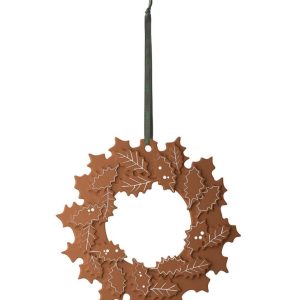Gingerbread Julekrans, burn - Ø18.5 cm.