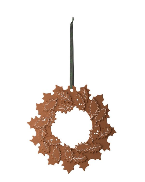 Gingerbread Julekrans, burn - Ø18.5 cm.