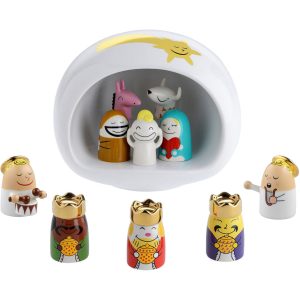 Krybbespil i porcelæn, guld