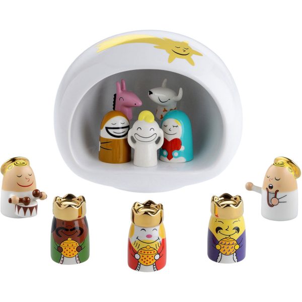 Krybbespil i porcelæn, guld