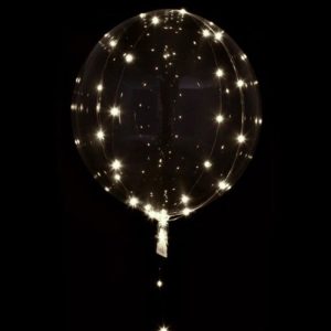 LED ballon hvid lyskæde 75 cm 5 m