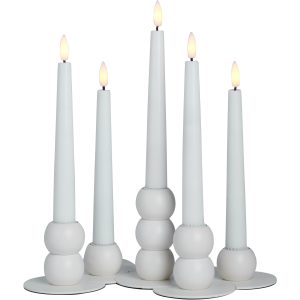 Lykke LED adventsstage, hvid