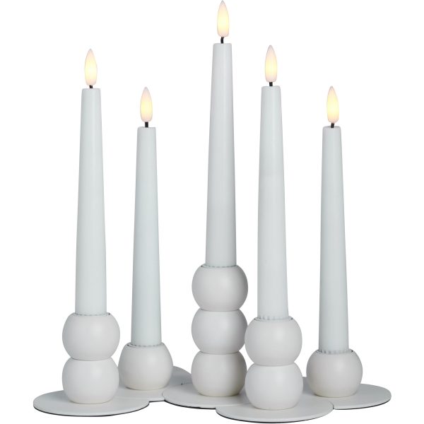 Lykke LED adventsstage, hvid