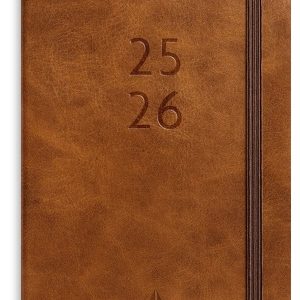 Mayland Studie A6 Forma Deluxe ugekalender tværf. brun kunstskind 2025/2026