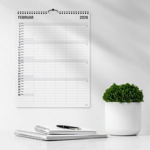 Mayland Studie Familiekalender Black and White 5 kol. 2025/2026