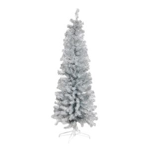 NORDIC WINTER Christmas tree artificial PVC - 180 x 68 cm - "BLING" Class C - Silver